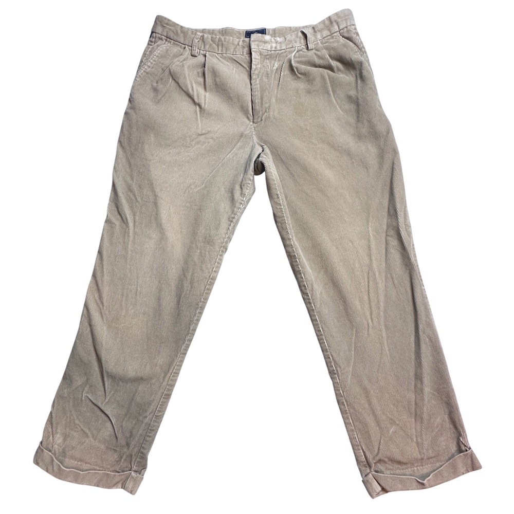 Vintage Dockers Relaxed Fit‎ Pants 38x30 (37x28) Corduroy Tan Khaki Casual Y2K